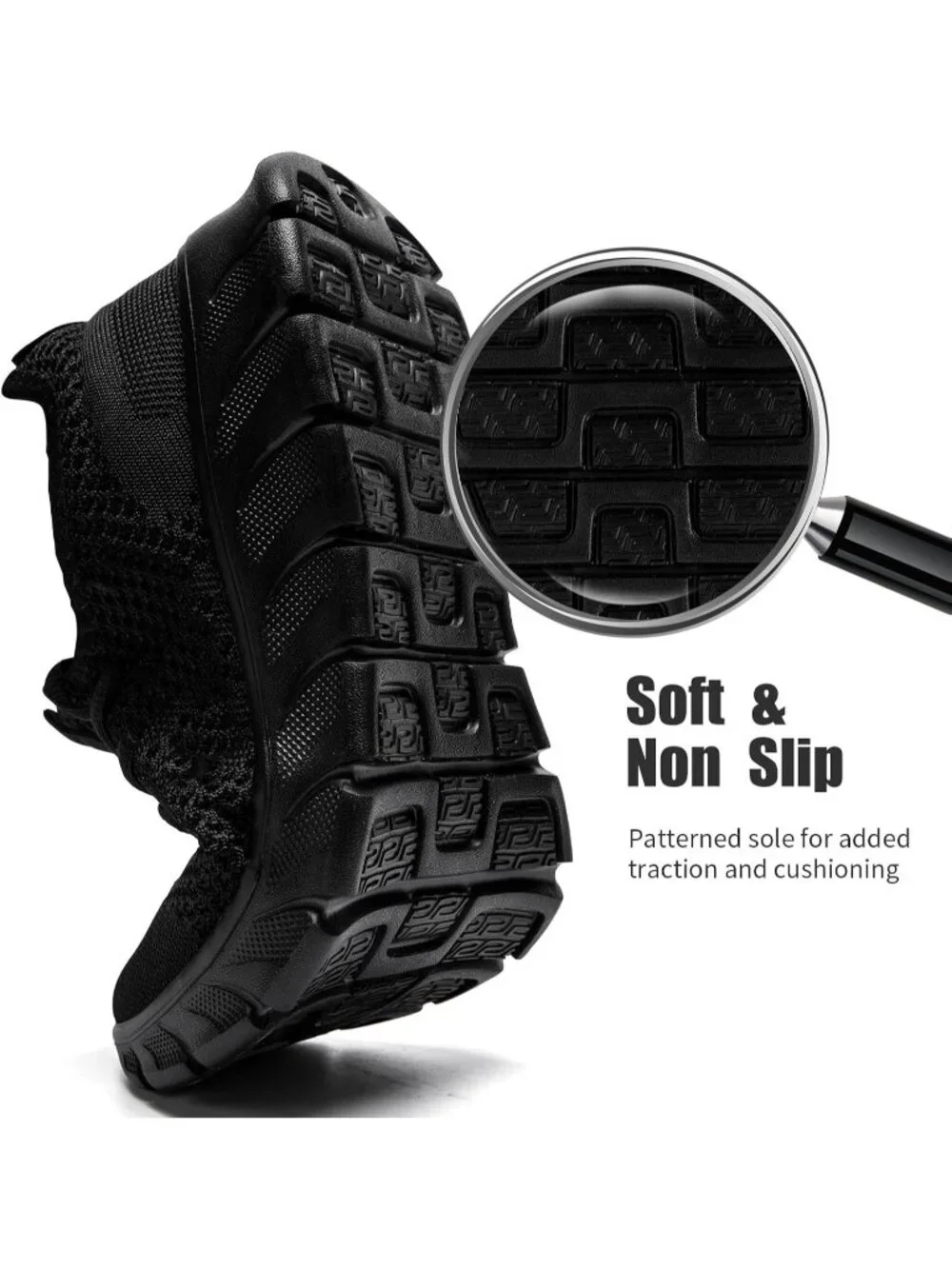 🆕Men's Black Mesh Running Shoes Slip On Tennis Walking Sneakers Gym Athletic